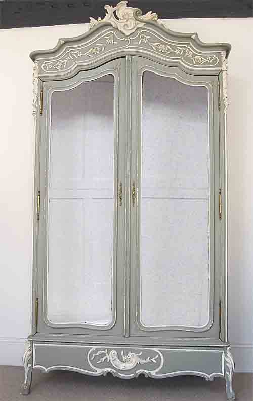 rococo 2 door painted armoire